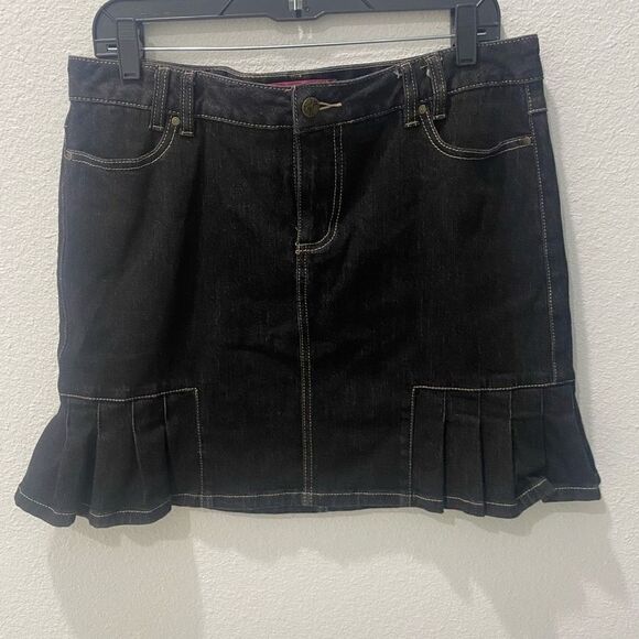 Thalia Sodi Y2K Denim Mini Skirt Size 11/12 - Picture 1 of 5